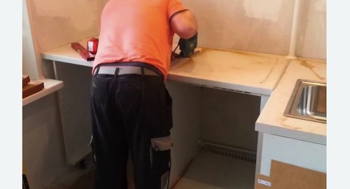 Сборка кухонного гарнитура. Далматово